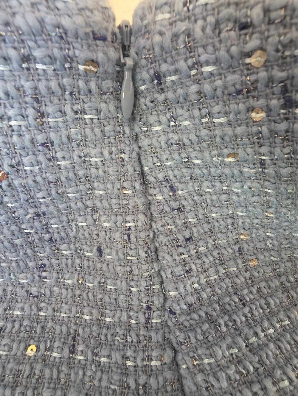 Maje Paris Pleated Tweed Skort Metallic Boucle Wrap Mini SZ 38 US 6/8 - Picture 11 of 12